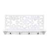 Hand-Carved Wall Shelf and Coat Rack - White (24")